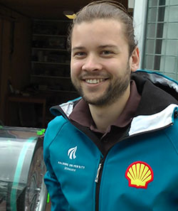 Ingeniørstuderende Mathias Vestergaard Steenstrup, Team Aalborg Energy.