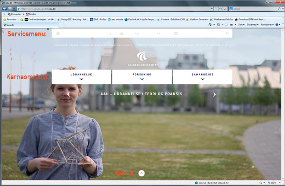 forside på AAU's web